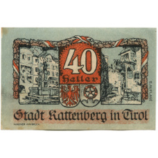 Банкнота 40 геллеров 1920 года Австрия — Раттенберг (нотгельд)