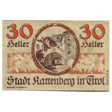 Банкнота 30 геллеров 1920 года Австрия — Раттенберг (нотгельд)