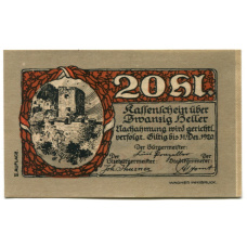 Банкнота 20 геллеров 1920 года Австрия — Раттенберг (нотгельд)