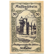 Банкнота 50 геллеров 1920 года Австрия — Сен-Пёлтен (нотгельд)