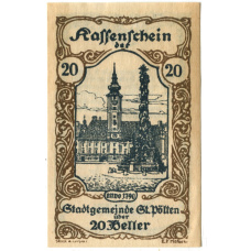 Банкнота 20 геллеров 1920 года Австрия — Сен-Пёлтен (нотгельд) (аверс)