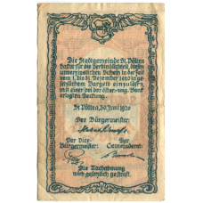 Банкнота 10 геллеров 1920 года Австрия — Сен-Пёлтен (нотгельд) (реверс)