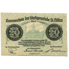 Банкнота 10 геллеров 1919 года Австрия — Сен-Пёлтен (нотгельд)