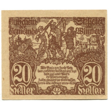 Банкнота 20 геллеров 1921 года Австрия  — Санкт-Петер-на-Вимберге (нотгельд) (аверс)