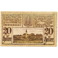 Банкнота 20 геллеров 1920 года Австрия  — Санкт-Петер-ин-дер-Ау (нотгельд)