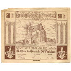 Банкнота 50 геллеров 1920 года Австрия — Санкт -Пёльтен (нотгельд) (реверс)