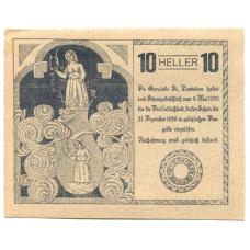 Банкнота 10 геллеров 1920 года Австрия — Санкт -Пёльтен (нотгельд) (аверс)