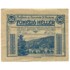 Банкнота 50 геллеров 1920 года Австрия — Санкт-Панкранц (нотгельд) (реверс)