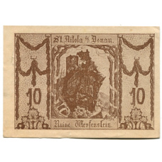 Банкнота 10 геллеров 1920 года Австрия — Санкт-Никола на Дунае (нотгельд) (вид 2)