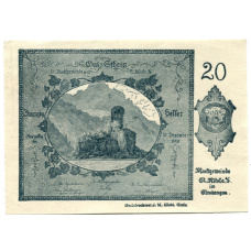 Банкнота 20 геллеров 1920 года Австрия — Санкт-Никола на Дунае (нотгельд)