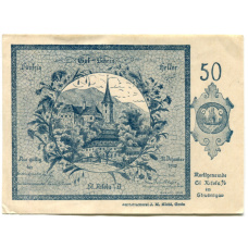 Банкнота 50 геллеров 1920 года Австрия — Санкт-Никола на Дунае (нотгельд)