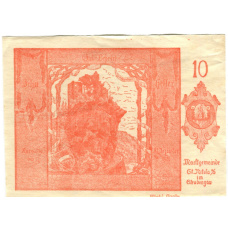 Банкнота 10 геллеров 1920 года Австрия — Санкт-Никола на Дунае (нотгельд)