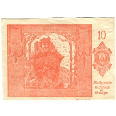 Банкнота 10 геллеров 1920 года Австрия — Санкт-Никола на Дунае (нотгельд)