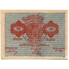 Банкнота 20 геллеров 1920 года Австрия — Пойсдорф (нотгельд)