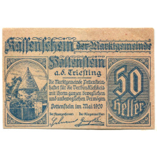 Банкнота 50 геллеров 1920 года Австрия — Поттенштайн (нотгельд) (аверс)