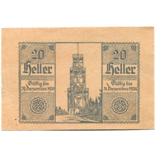 Банкнота 20 геллеров 1920 года Австрия — Санкт-Ульрих (нотгельд)