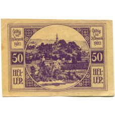 Банкнота 50 геллеров 1920 года Австрия — Санкт-Ульрих (нотгельд)