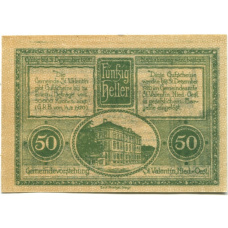 Банкнота 50 геллеров 1920 года Австрия — Санкт-Валентин (нотгельд) (вид 2)