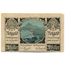 Банкнота 20 геллеров 1920 года Австрия — Санкт-Файт-ан-дер-Гёльзен (нотгельд)