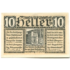 Банкнота 10 геллеров 1920 года Австрия — Санкт-Файт-им-Понгау (нотгельд) (аверс)