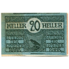 Банкнота 20 геллеров 1920 года Австрия — Рааб (нотгельд)
