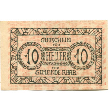 Банкнота 10 геллеров 1920 года Австрия — Рааб (нотгельд)