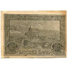 Банкнота 50 геллеров 1920 года Австрия — Рааб (нотгельд)