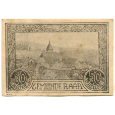 Банкнота 50 геллеров 1920 года Австрия — Рааб (нотгельд) (вид 2)