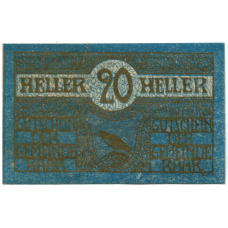 Банкнота 20 геллеров 1920 года Австрия — Рааб (нотгельд)