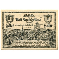 Банкнота 10 геллеров 1920 года Австрия — Рааб (нотгельд)