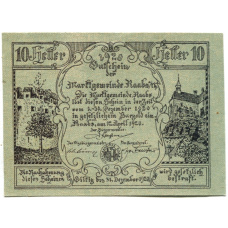 Банкнота 10 геллеров 1920 года Австрия — Рабс (нотгельд)