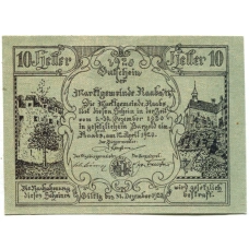 Банкнота 10 геллеров 1920 года Австрия — Рабс (нотгельд)