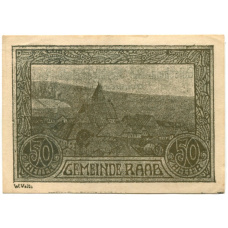 Банкнота 50 геллеров 1920 года Австрия — Рааб (нотгельд)