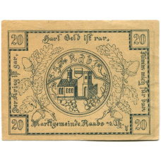 Банкнота 20 геллеров 1920 года Австрия — Рабс (нотгельд) (вид 2)