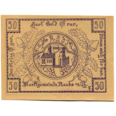 Банкнота 50 геллеров 1920 года Австрия — Рабс (нотгельд) (вид 2)