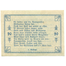 Банкнота 20 геллеров 1920 года Австрия — Витис (нотгельд) (вид 2)