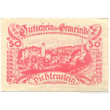 Банкнота 50 геллеров 1920 года Австрия — Вихтенштайн (нотгельд) (аверс)