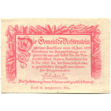 Банкнота 50 геллеров 1920 года Австрия — Вихтенштайн (нотгельд) (реверс)