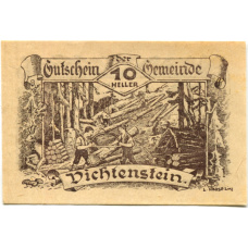 Банкнота 10 геллеров 1920 года Австрия — Вихтенштайн (нотгельд) (аверс)