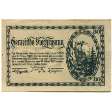 Банкнота 80 геллеров 1920 года Австрия — Вихтванг (нотгельд) (реверс)