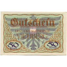 Банкнота 50 геллеров 1920 года Австрия — Виехберг (нотгельд)