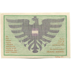 Банкнота 50 геллеров 1920 года Австрия — Виехберг (нотгельд) (вид 2)