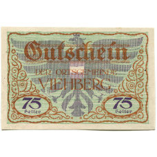Банкнота 75 геллеров 1920 года Австрия — Виехберг (нотгельд)