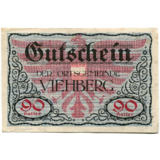 Банкнота 90 геллеров 1920 года Австрия — Виехберг (нотгельд)
