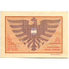 Банкнота 90 геллеров 1920 года Австрия — Виехберг (нотгельд) (вид 2)