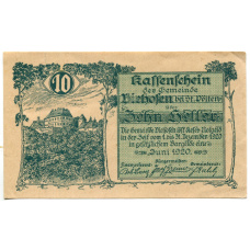 Банкнота 10 геллеров 1920 года Австрия — Сен-Пёлтен (нотгельд) (аверс)