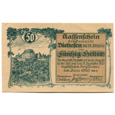 Банкнота 50 геллеров 1920 года Австрия — Сен-Пёлтен (нотгельд) (аверс)