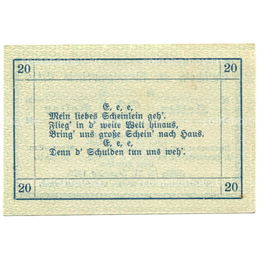 Банкнота 20 геллеров 1920 года Австрия — Витис (нотгельд) (вид 2)