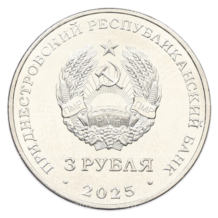 Монета 3 рубля 2025 года Приднестровье «Древние крепости на Днестре — Белгород-Днестровская крепость» (вид 2)