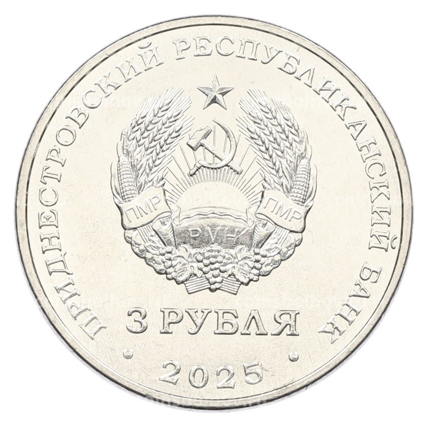 Монета 3 рубля 2025 года Приднестровье «Древние крепости на Днестре — Сорокская крепость» (вид 2)